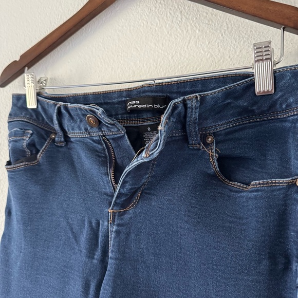 Jeans Stretch High Rise Skinny Leg Medium Wash Size 8 Everyday Versatile Staple - Picture 11 of 14